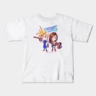 Cloud Loves Tifa ファイナルファンタジーＶＩＩ Kids T-Shirt